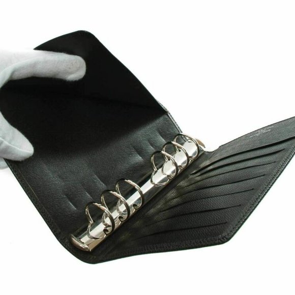 Authentic Louis Vuitton Black Taiga Agenda MM notebook - Picture 10 of 12